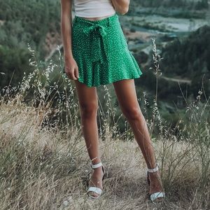 ZARA MINI POLKA DOT PRINT SKIRT / SKORT SIZE XS